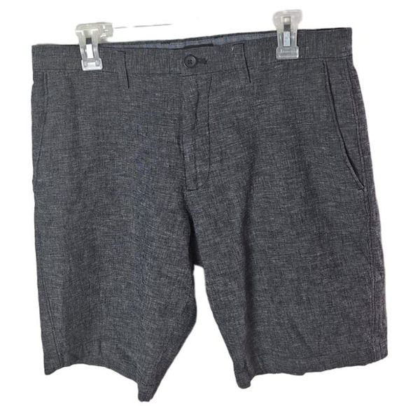 Banana Republic Men's 32 Gray Linen Blend Chino Coastal Beach Shorts, Inseam 10" - Picture 1 of 4